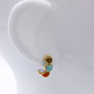 Boucles d'oreille en verre Créoles Confettis - Elodie Pavie