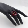 Bijou en verre - Bague "Coquelicot" rouge - Mari&Femme