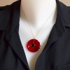 Bijou en verre - Collier "Coquelicot" rouge - Mari&Femme