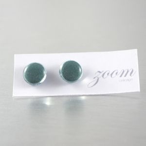 Boucles d'oreille en verre "Petits Clous" gris - Bijoux Zoom