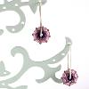 Boucles d'oreilles "Mandala" violet / rose en verre de Murano et argent  - Floriane Lataille