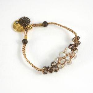 Bijou en verre - Bracelet "Aurore" beige- SaraBartko