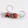 Boucles d'oreilles en verre "Zebra" bordeau - Floriane Lataille