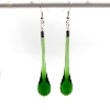 Boucles d'oeilles "Goutte de Verre" Vert longues - Adrian Colin