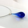 Collier en verre "Goutte de Verre" bleu - Adrian Colin