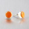 Boucles d'oreille en verre "Petits Clous" orange - Bijoux Zoom