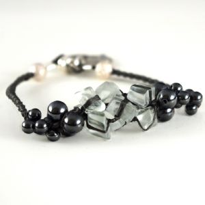 Bijou en verre - Bracelet "Aurore" anthracite - SaraBartko