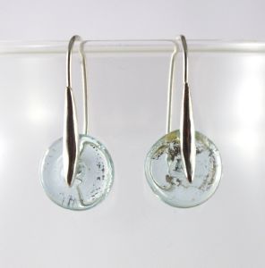 Boucles d'oreilles en verre "Clair de Lune" - Floriane Lataille