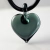 Pendentif en verre "Coeur de Verre" anthracite - Adrian Colin