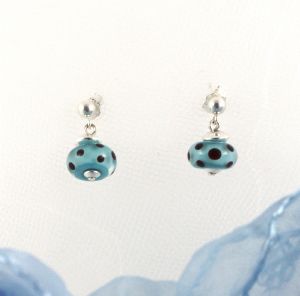 Boucles d'oreilles en verre "Perles" - Floriane Lataille