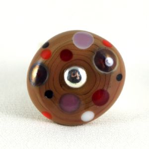 Bague en verre "Galaxie Rouge" - Valérie Vayre