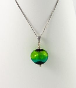 Pendentif en verre "Bulle Amazonie" - Valérie Vayre