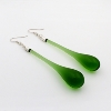 Boucles d'oeilles "Goutte de Verre" Vert longues - Adrian Colin