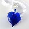 Pendentif en verre "Coeur de Verre" Bleu - Adrian Colin