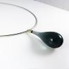 Collier en verre "Goutte de Verre" anthracite - Adrian Colin