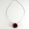 Collier en verre "Rose de Verre" rouge - Adrian Colin