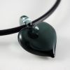 Pendentif en verre "Coeur de Verre" anthracite - Adrian Colin