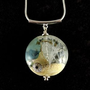 Pendentif en verre "Fonds Marins" - Valérie Vayre