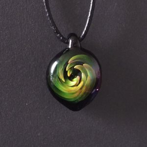 Bijou en verre - Pendentif "Anémone" vert - Arnaud Kornheiser