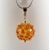 Pendentif en verre "Baroque Ambre" - Valérie Vayre