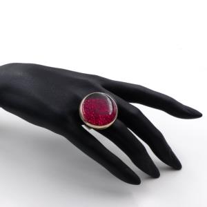 Bague en verre "Les Pétillantes" Rouge - Mari&Femme