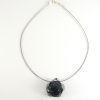 Collier en verre "Rose de Verre" anthracite - Adrian Colin