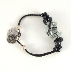 Bijou en verre - Bracelet "Aurore" anthracite - SaraBartko