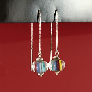 Boucles d'oreilles Arc-en-Ciel en verre de Murano et argent  - Floriane Lataille