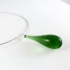 Collier en verre "Goutte de Verre" vert - Adrian Colin