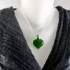 Pendentif en verre "Coeur de Verre" vert - Adrian Colin