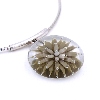 Pendentif en verre "Implosion Florale" - beige - Floriane Lataille