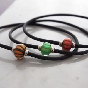 Bracelets en verre "Zebra", Floriane Lataille