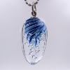 Pendentif en verre "Pendule" bleu - Floriane Lataille