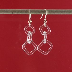 Boucles d'oreilles "Chaîne double" - Sayaka Arai, Atelier Baquère