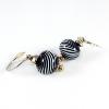 Boucles d'oreilles en verre "Kremlin" Noir & Blanc - Floriane Lataille