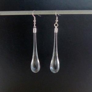 Boucles d'oeilles "Goutte de Verre" Transparence longues - Adrian Colin