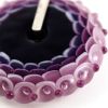 Collier "Mandala" violet / rose en verre de Murano et argent  - Floriane Lataille