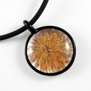 Pendentif en verre "Implosion" Jaune - Adrian Colin