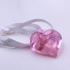 Pendentif en verre "Coeur de Verre" rose - Adrian Colin