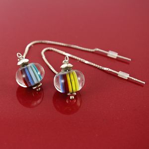 Boucles d'oreilles Arc-en-Ciel en verre de Murano et argent  - Floriane Lataille