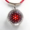 Pendentif en verre "Feu d'Artifice" rouge - Floriane Lataille