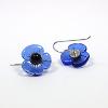 Bijou en verre - Boucles d'oreille "Fleurs de Lin" bleues - Mari&Femme