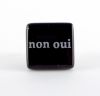 Bague en verre "Oui Non" - Cocodès