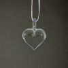 Pendentif en verre "Coeur de Verre" transparent - Adrian Colin