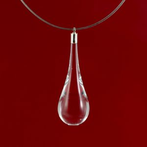 Collier en verre "Goutte de Verre" transparence - Adrian Colin