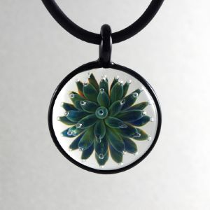 Pendentif en verre "Implosion" Vert - Adrian Colin