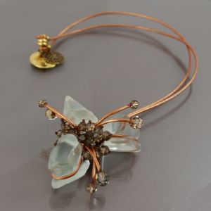 Bijou en verre - Collier "Rockmantic" bronze - SaraBartko