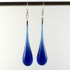 Boucles d'oeilles "Goutte de Verre" Bleu longues - Adrian Colin